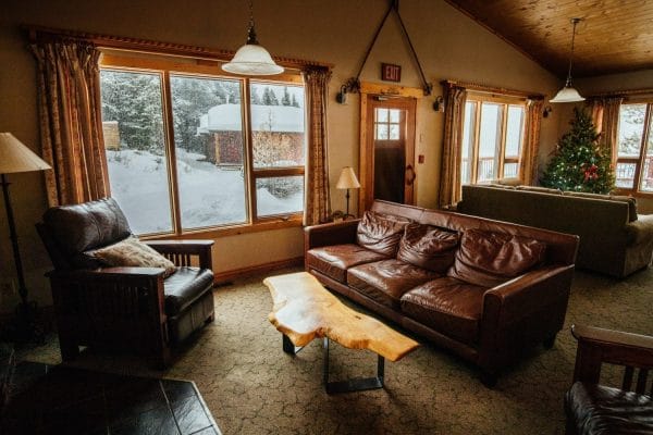 Living room at winter time